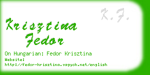 krisztina fedor business card